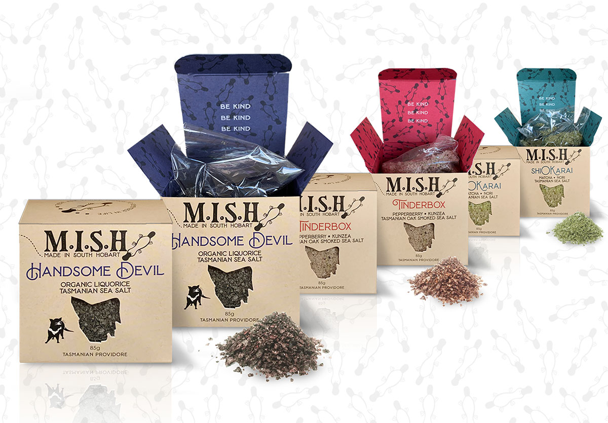 Milton Andrews, Square Peg Design, Graphic Designers, Graphic Design, Hobart, Tasmania, MISH~Made In South Hobart  package